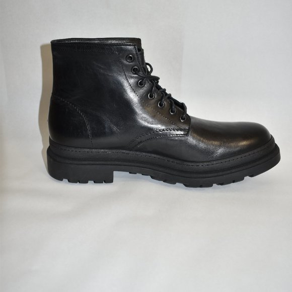 TO BOOT NEW YORK Lug Sole Leather Combat Boot Black Size 11 - Picture 6 of 10